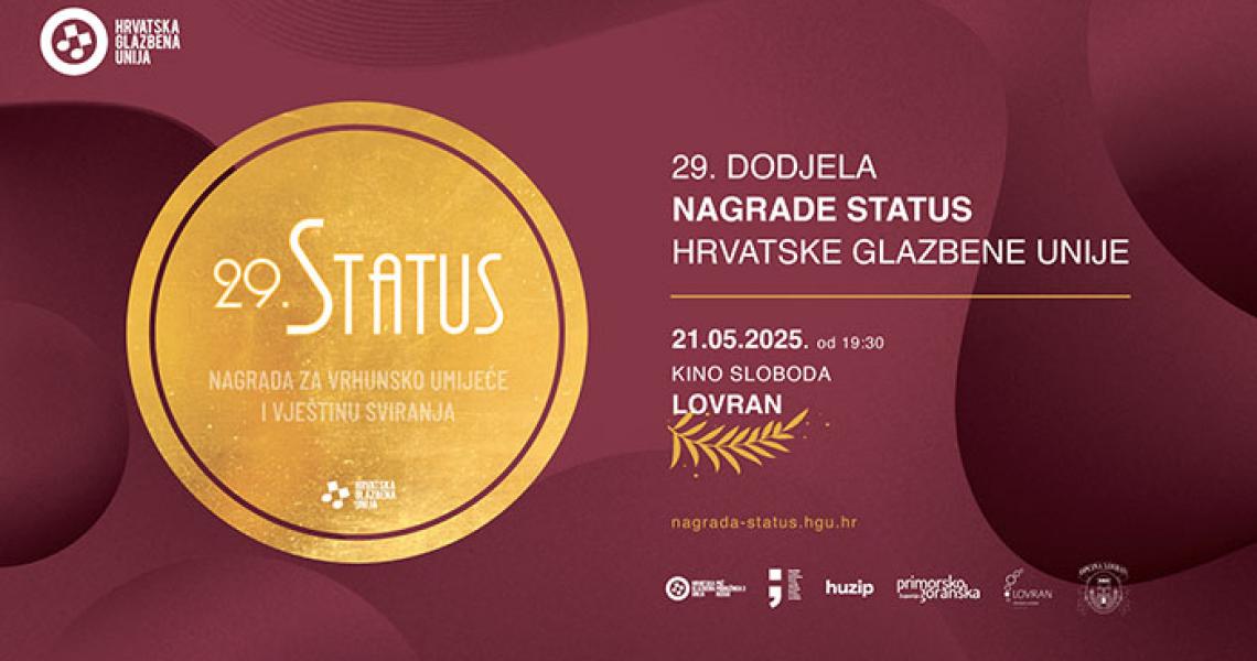 Nagrada Status 2025. - Lovran, Kino Sloboda, 21.5.2025. u 19:30h