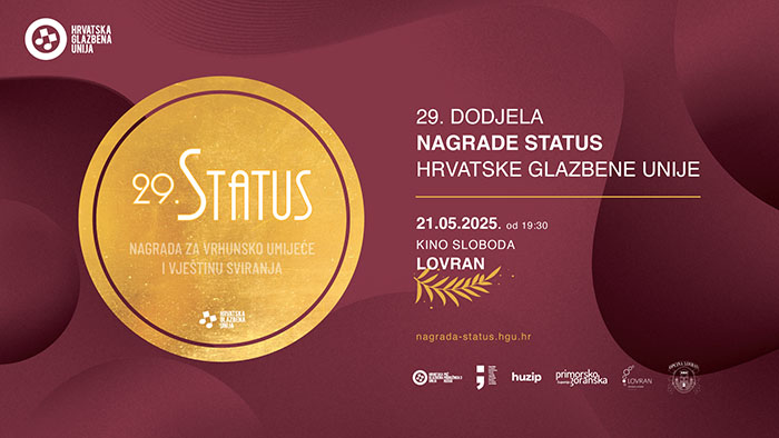 Nagrada Status 2025. - Lovran, Kino Sloboda, 21.5.2025. u 19:30h